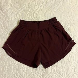 lululemon athletica Maroon Athletic Shorts